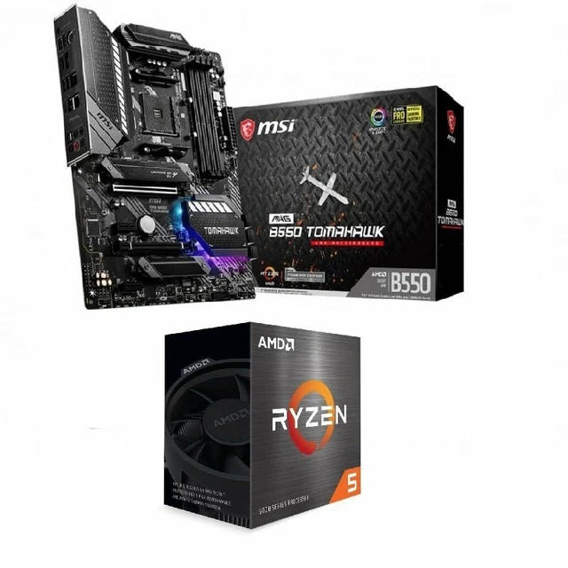 MSI MAG B550 TOMAHAWK ATX Motherboard + AMD Ryzen 5 5600X AM4 Processor