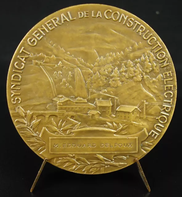 Medal Blind Scale of Justica Electricity 1950 To Edward Delpoux Charles Pillet
