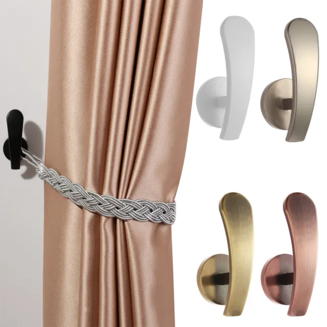 Practical Hold Wall Hanger Curtain Holdback Curtain Holder Mounted Metal Hooks