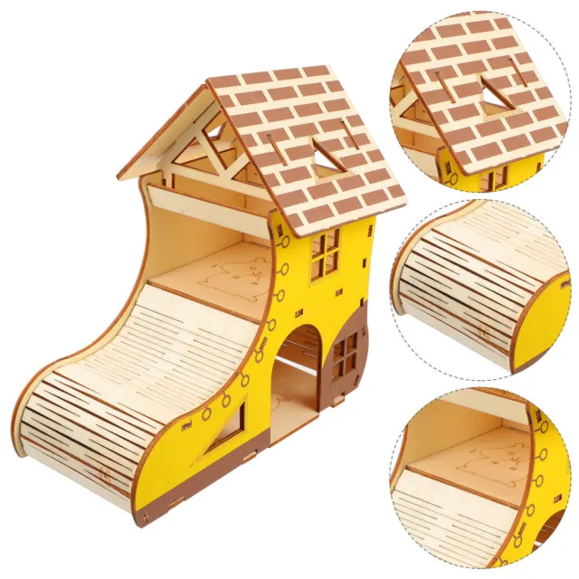 Hamster Schlafen Hütte Haustierhaus Hamster Spielzeug Chinchilla Leiter Holz 2