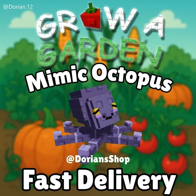 Code/item Roblox Grow A Garden - Mimic Octopus, Animaux, Sheckles, Livraison Rapide