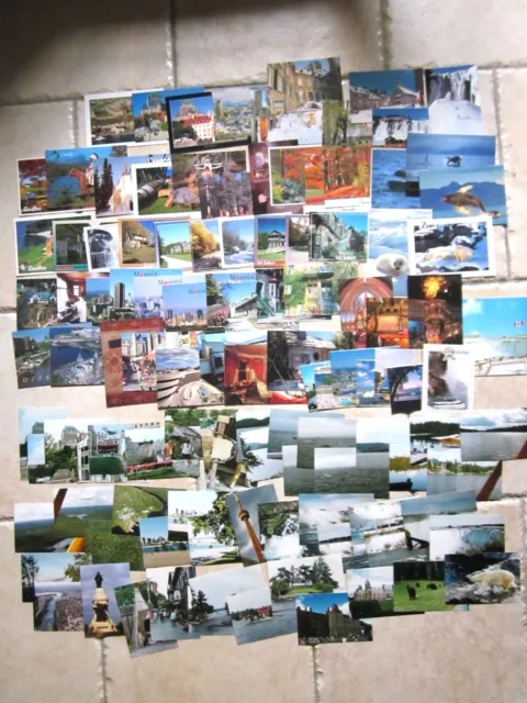 Lot de 64 cartes postales couleur non écrites + 49 photos: Canada