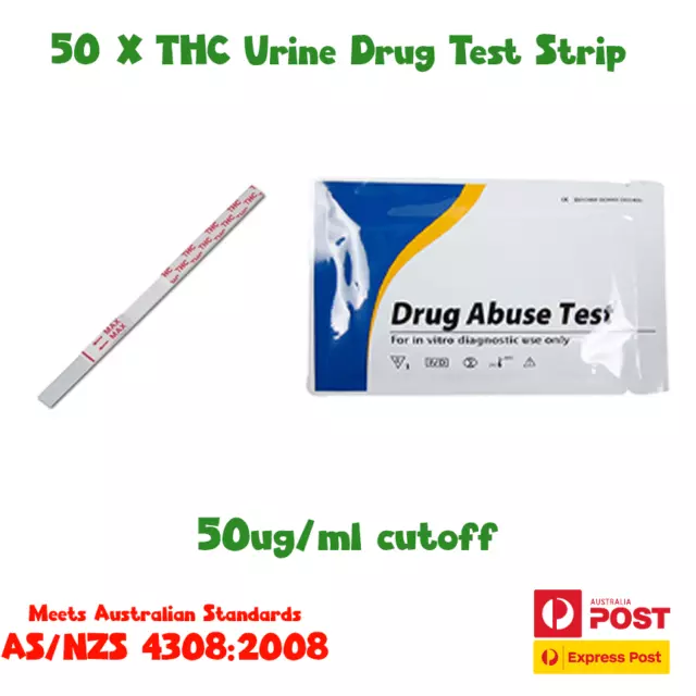 50 X THC URINE Drug Self Test Kit Strip Marijuana- Fast, Accurate, and Discreet!