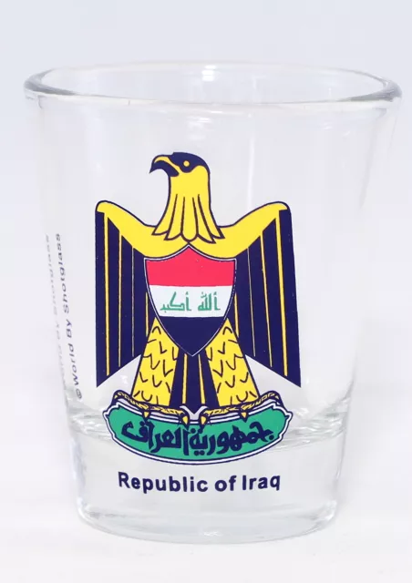 Iraq Coat Of Arms Shot Glass Shotglass