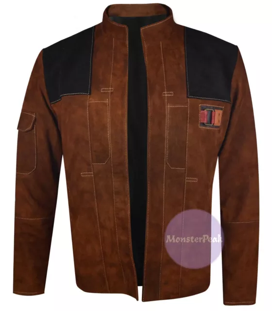 Han Solo A Star Wars Story Harrison Ford Brown Suede Leather Jacket, XXS - 5XL