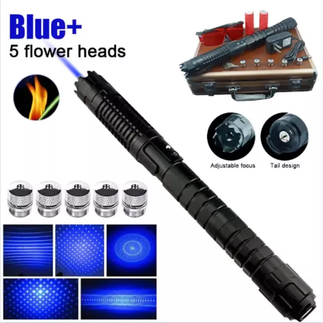 High Power Blue Burning Laser Pointer 3W/5W 450nm Most Powerful mit Geschenkbox