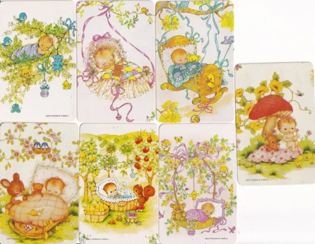 22 x ADORABLE RETRO BABIES SET SWAP PLAYING CARDS VINTAGE - 1970s 2