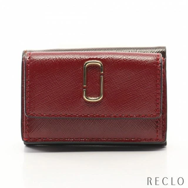 Snapshot Snap Shot Trifold Wallet Compact Leather Bordeaux Dark Brown K4r18