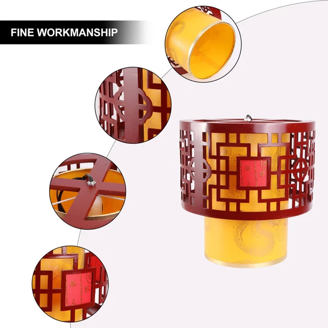 Wooden Chinese Brass LED Recessed Ceiling Light New Style Chandelier 3