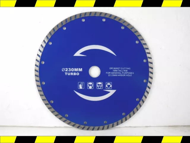 DISQUE DIAMANT TURBO Ø 230 x 22,2 MEULEUSE