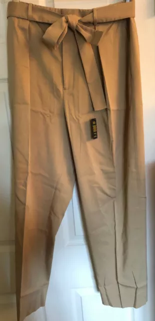 Polo Ralph Lauren  pants women - NEW Khaki w/ Belt Size 12