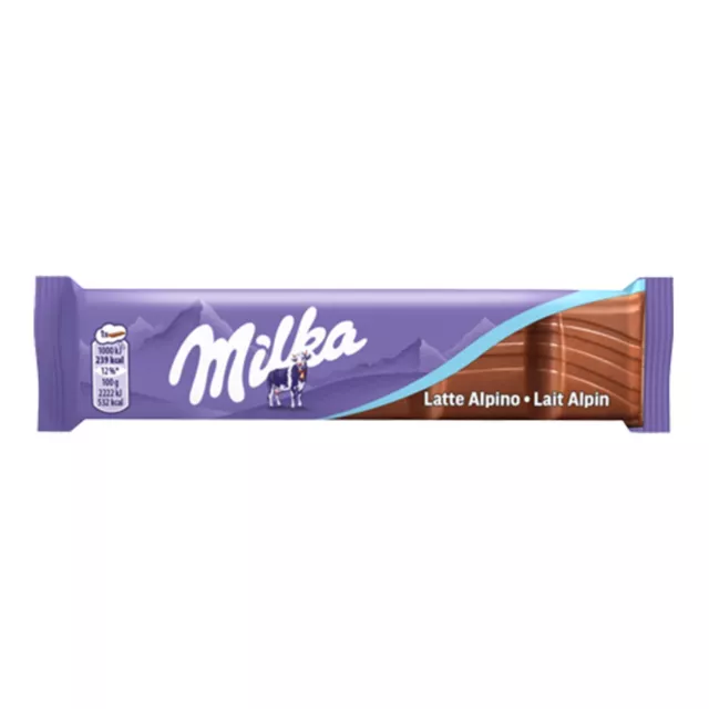 Milka Barretta di Cioccolato al Latte delle Alpi Confezione da 30 x 45 grammi