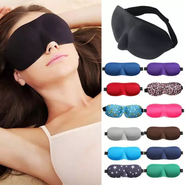 3D Travel Eye Mask Sleep Padded Shade Cover Rest Relax AU Sleeping K3H6