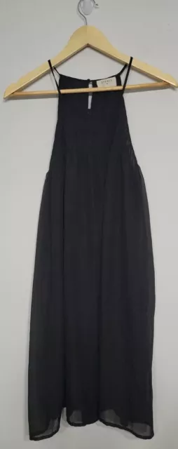 Everly Anthropologie Women's Dress Size Medium Black Spaghetti Strap Shift