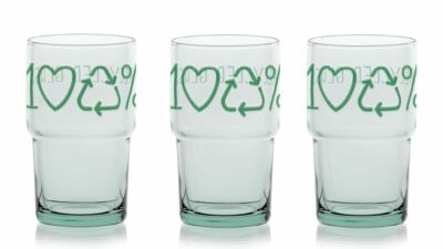Set 3 Bicchieri da Tavola Acqua Vino in Vetro Christmas Decorations 250 CC 