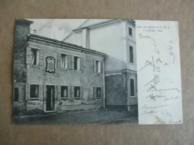 Cartolina - Riese - Casa Dove Nacque S.S. Pio X - Viaggiata 1906