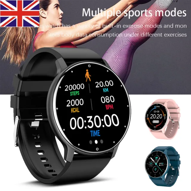 Women Lady Smart Watch Heart Rate Blood Oxygen Fitness Tracker For iOS&Android