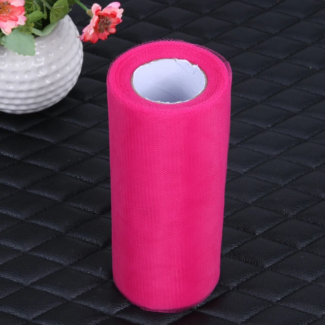 Colorido Tejido Rollo de Papel Tul Rollo Artesanía Boda Fiesta Decoración Rosa Rojo