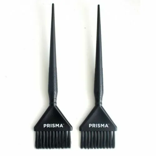Prisma Hair Colour Application Tinting Brushes in Black 2pcs - S/M/L