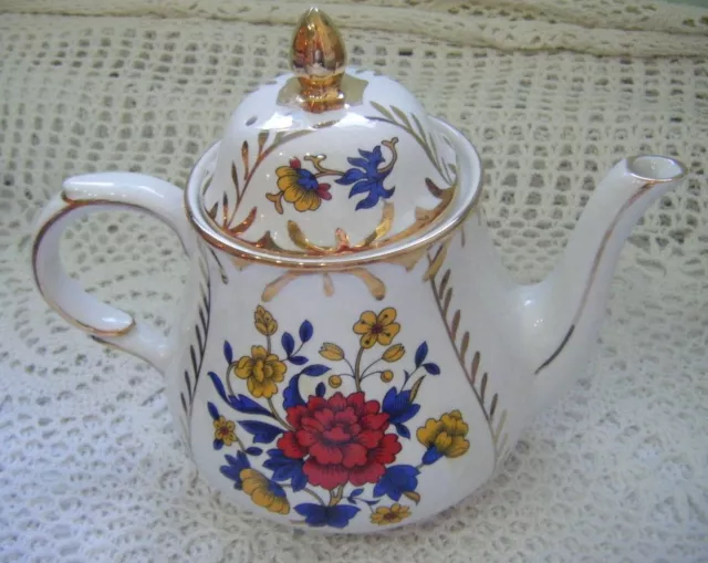 Vintage Arthur Wood Teapot Floral and Gilt Chatsworth 3-4 Cup - Pat No 5452