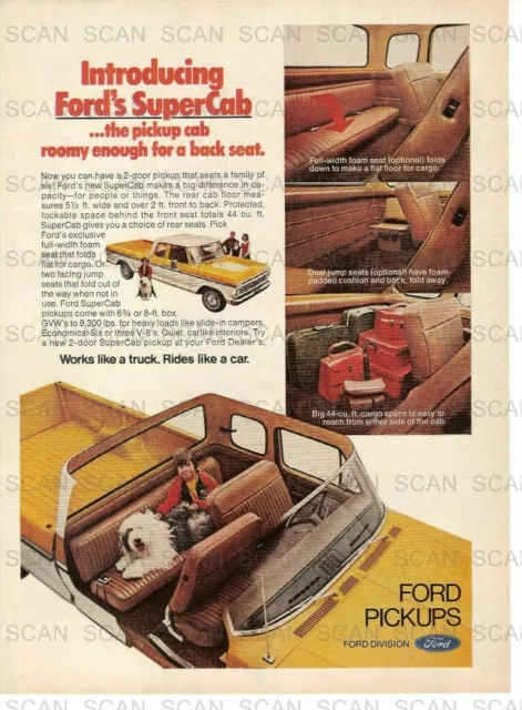 1974 Ford Pickup SuperCab  Vintage Magazine Ad