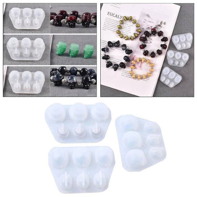 Skull Head Silicone Resin Mold Skeleton Mould for Jewelry Bead Charms Making