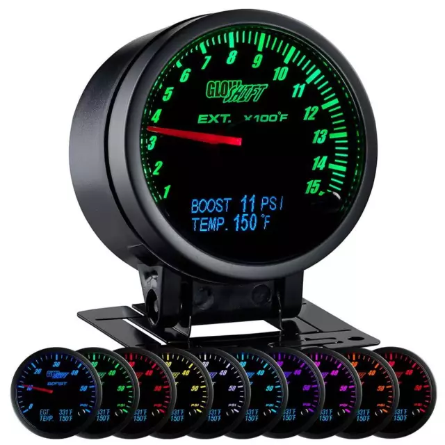 3in1 GlowShift Black Face EGT w Digital Boost Temp Duramax Combo Gauges