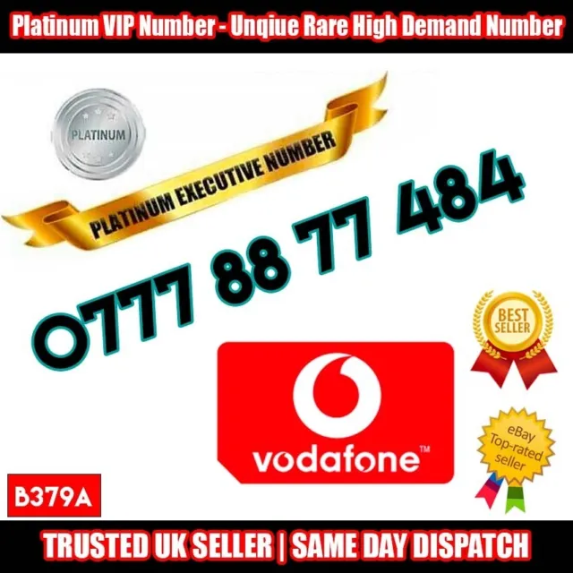 Platinum Number Golden Number VIP SIM - 0777 88 77 484 - Rare Numbers - B379A