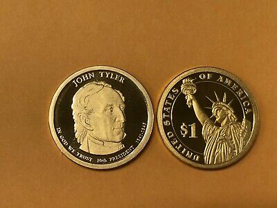 2009 John Tyler Presidential Coin Mirror-Like Cameo Gem Proof Dollar $1