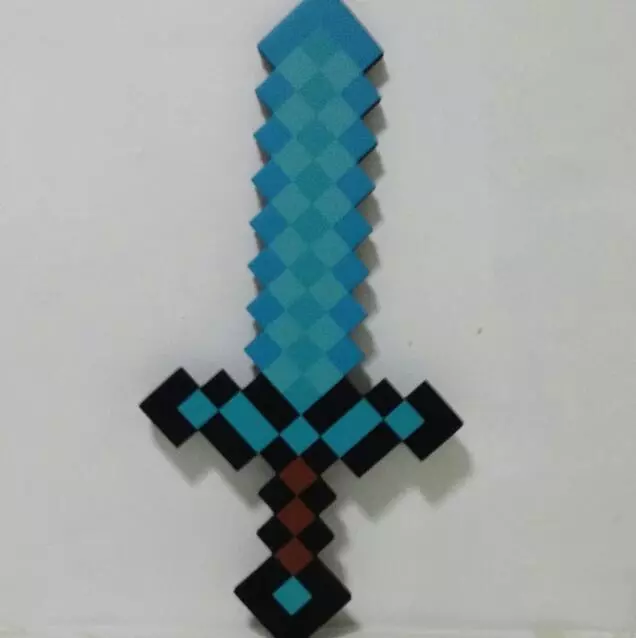 Espada Minecraft de Espuma Versión Diamante Turquesa - Xpixel