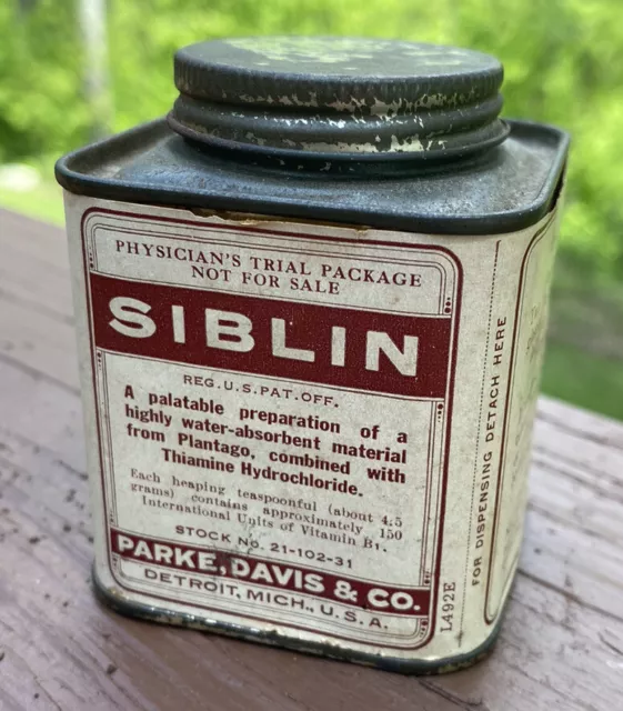 Vintage SIBLIN Stomach Medicine Tin. Looks To Be Unopened!