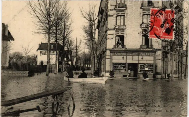 CPA JOINVILLE-le-PONT l'Avenue de l'Ile INONDATION 1910 (600364)