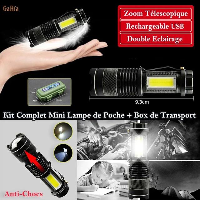 Lampe Torche De Plongée DiveTec Mini - 630 Lumens, étanche 150m, Compatible Piles AA Ou 14500, Interrupteur Rotatif