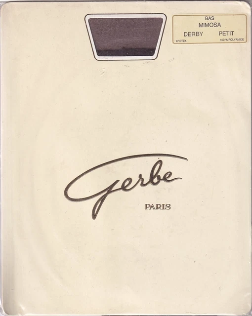 Bas Gerbe ISIS 15 Deniers Noir - Taille 2 - Bas Jarretelle Vintage Neuf Avec étiquettes