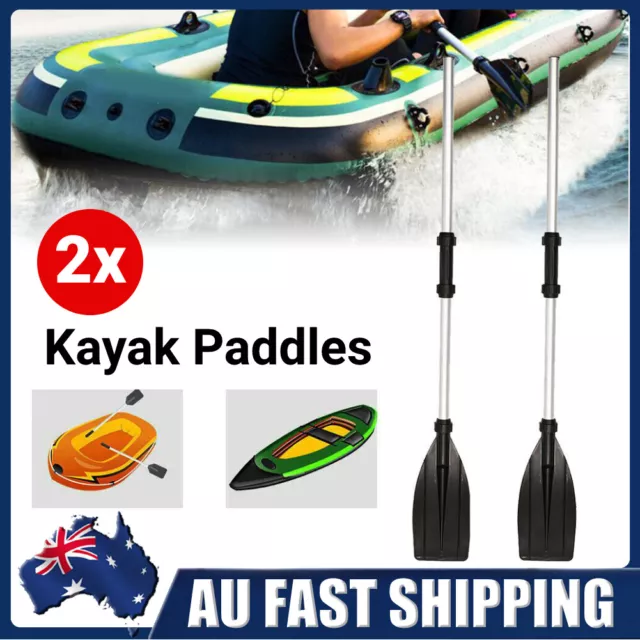 2Pcs Heavy Duty Telescopic Aluminium Oars Paddles Boat Marine Kayak Boat Paddles