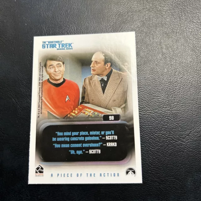 Jb25 Star Trek The Original Series Quotable 2004 #98 Kirk Scotty KRAKO