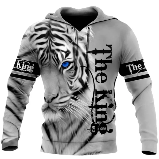 Maglia Felpa THE KING TIGER 3 models: Semplice con Cappuccio e con ZIP Tg XS-7XL