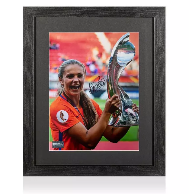 Lieke Martens Signed Holland Photo In Black Wooden Frame: UEFA Women's EURO 20