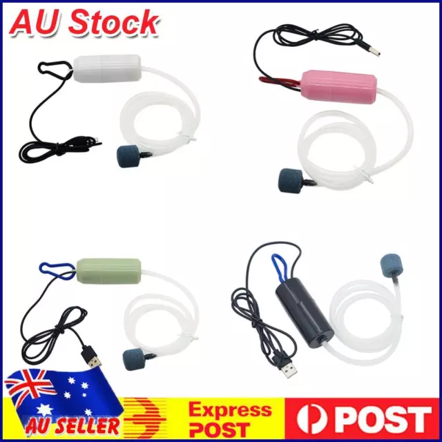 Aquarium Oxygen Air Pump Fish Tank USB Power Silent Air Compressor Aerator AU