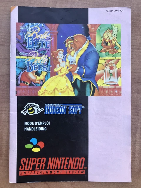 Notice Mode D’emploi Jeu Super Nintendo SNES PAL FRA FAH La belle et la bête