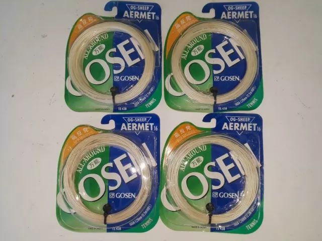 New Gosen OG-Sheep Aermet16 tennis string,resilence & durability w/Aermet,4 sets