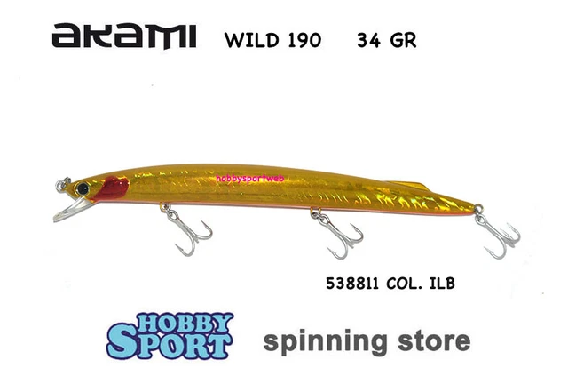 Señuelo De Pesca Akami Wild 190 Long Jerk – 34 G, Hundimiento Lento, Ideal Para Depredadores Marinos