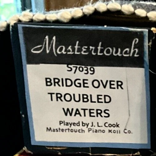 Bridge Over Troubled Waters   Rare  Pianola Roll In Very Good Condition
