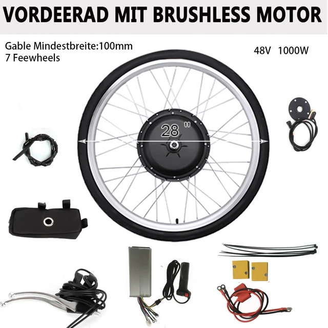 Pedelec Umbausatz Vorderrad 28 Zoll Mit Akku 28 ZOLL ELEKTRO Ebike Conversion Kit 1000W Elektrofahrrad Vorderrad