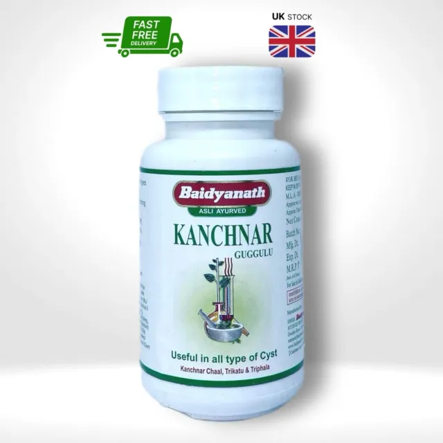 Kanchnar Guggulu Baidyanath 80 Tabs - Ayurvedic Wellness, Herbal Supplement