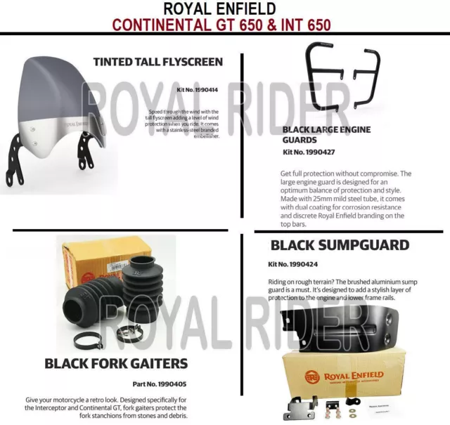 Accesorios Royal Enfield Traje de 4 piezas para Continental GT 650 e Int