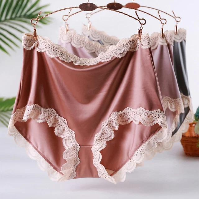 Sous-vêtements confortables slips en dentelle pour femmes taille plus culotte q