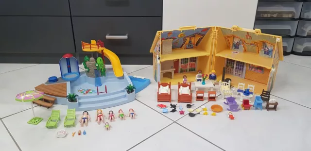 Playmobil maison Transportable Et Piscine