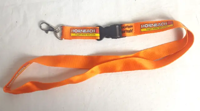 Hornbach - Schlüsselband Lanyard, orange NEU #147