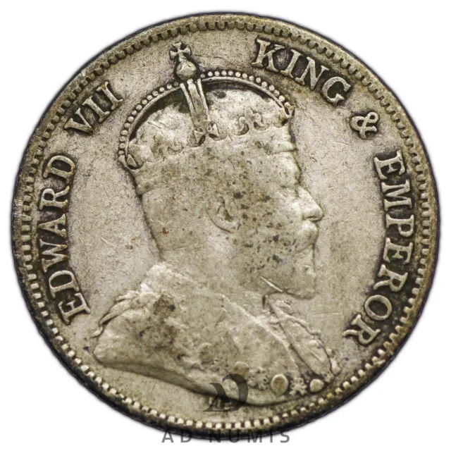 10 Ten cents 1904 Edward VII Hong Kong - Argent